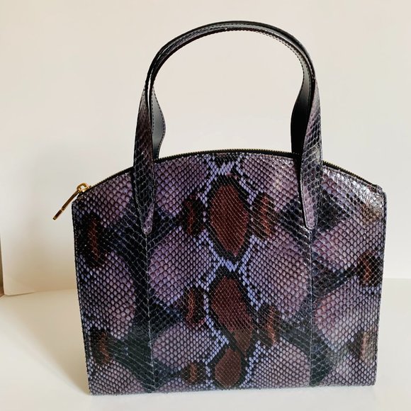 GUCCI VINTAGE EXOTIC PYTHON HANDLE BAG WITH DUST BAG MADE IN ITALY - Picture 2 of 16